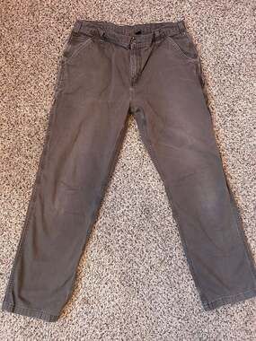 Carhartt Carpenter Pants Size 38x34 Grey Cotton Workwear